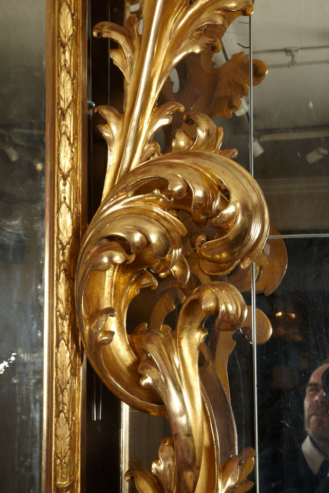 18th Century and Earlier Fantastic Pair Of 18th Century Giltwood Mirrors